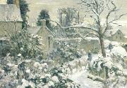 Camille Pissarro Snowscape with Cows Montfoucault china oil painting reproduction
